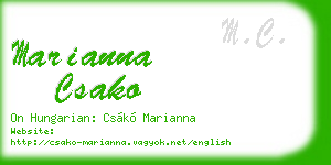 marianna csako business card